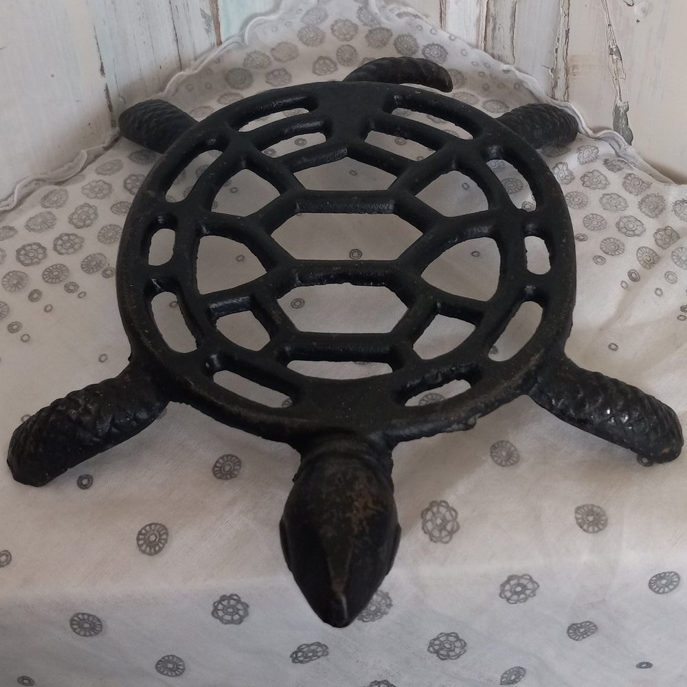 2 Turtle Shaped Metal Trivets - Picture 5 of 7